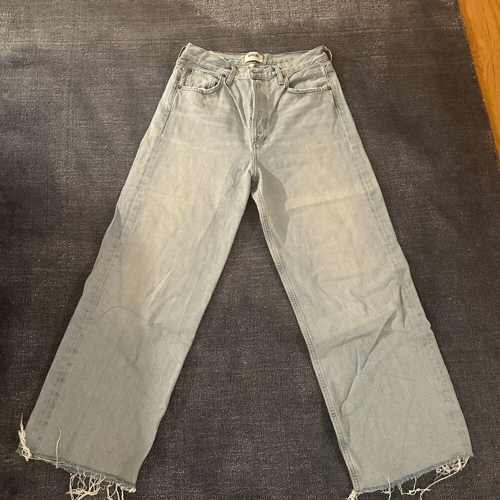 AGOLDE Ren Jean Womens 28 Smash Wide Leg Denim - Picture 2 of 4